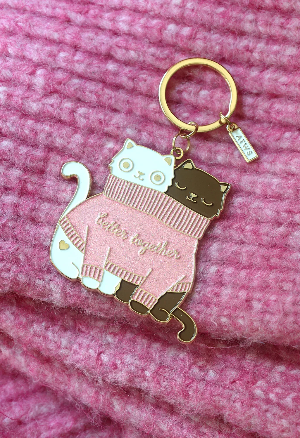 2 Cats in a Sweater - Keychain - Image 2
