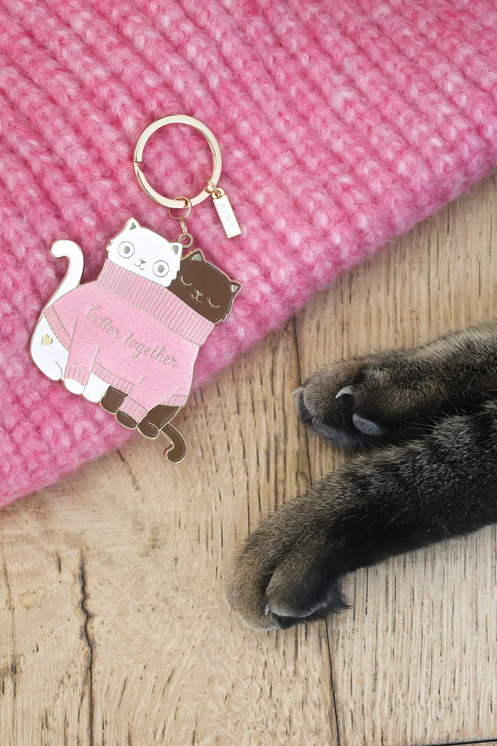 2 Cats in a Sweater - Keychain - Image 5