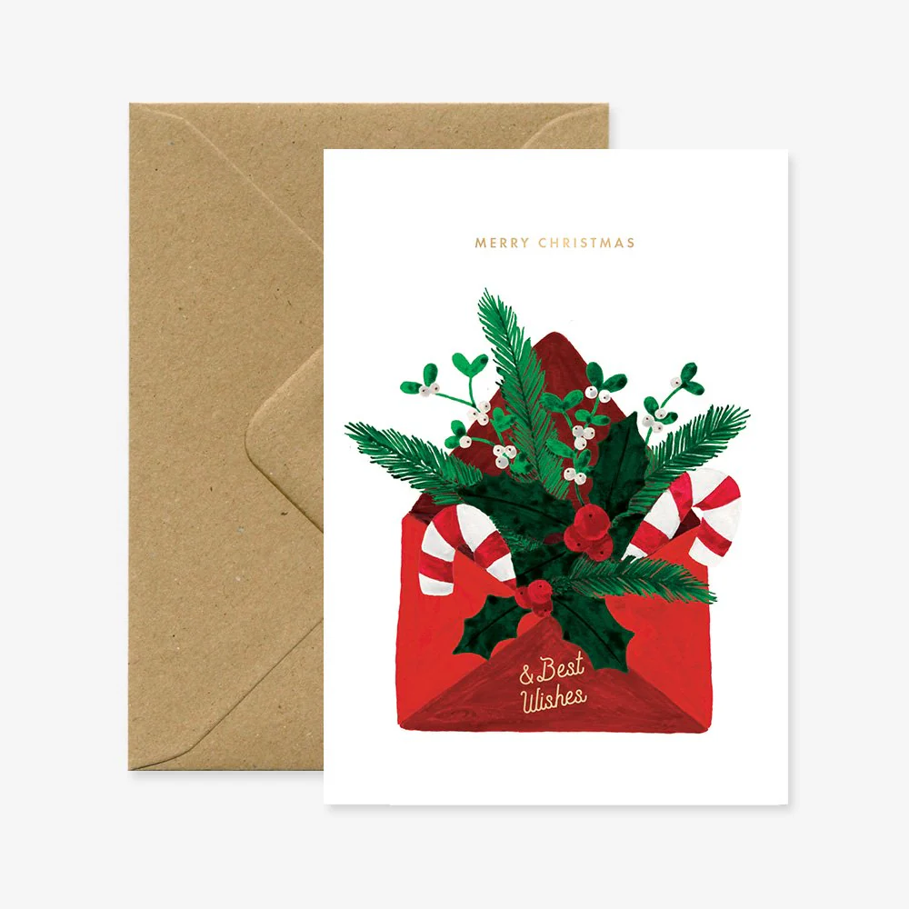 Best wishes envelop - Christmas Greeting card