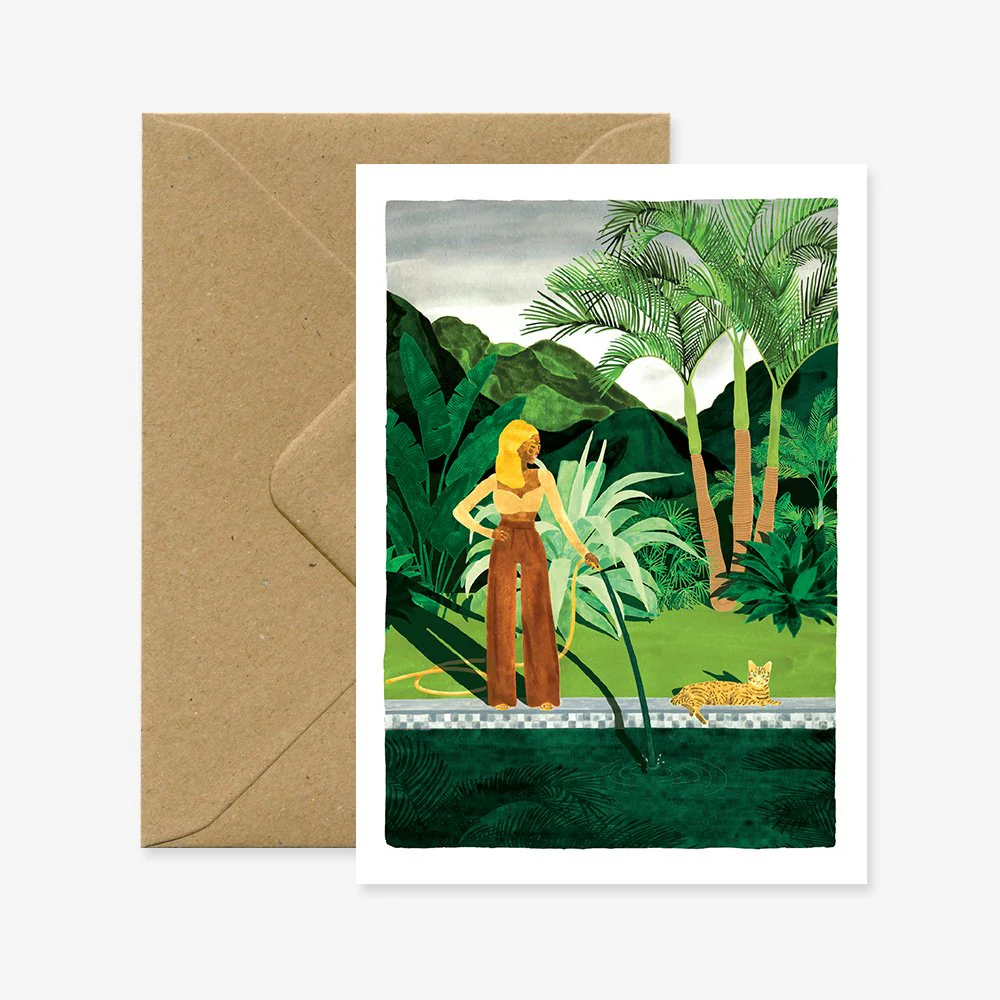Chic watering - Greeting card
