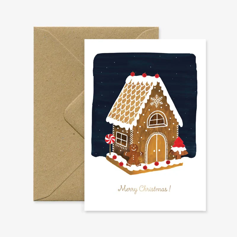 Ginger Bread House - Christmas Greeting card