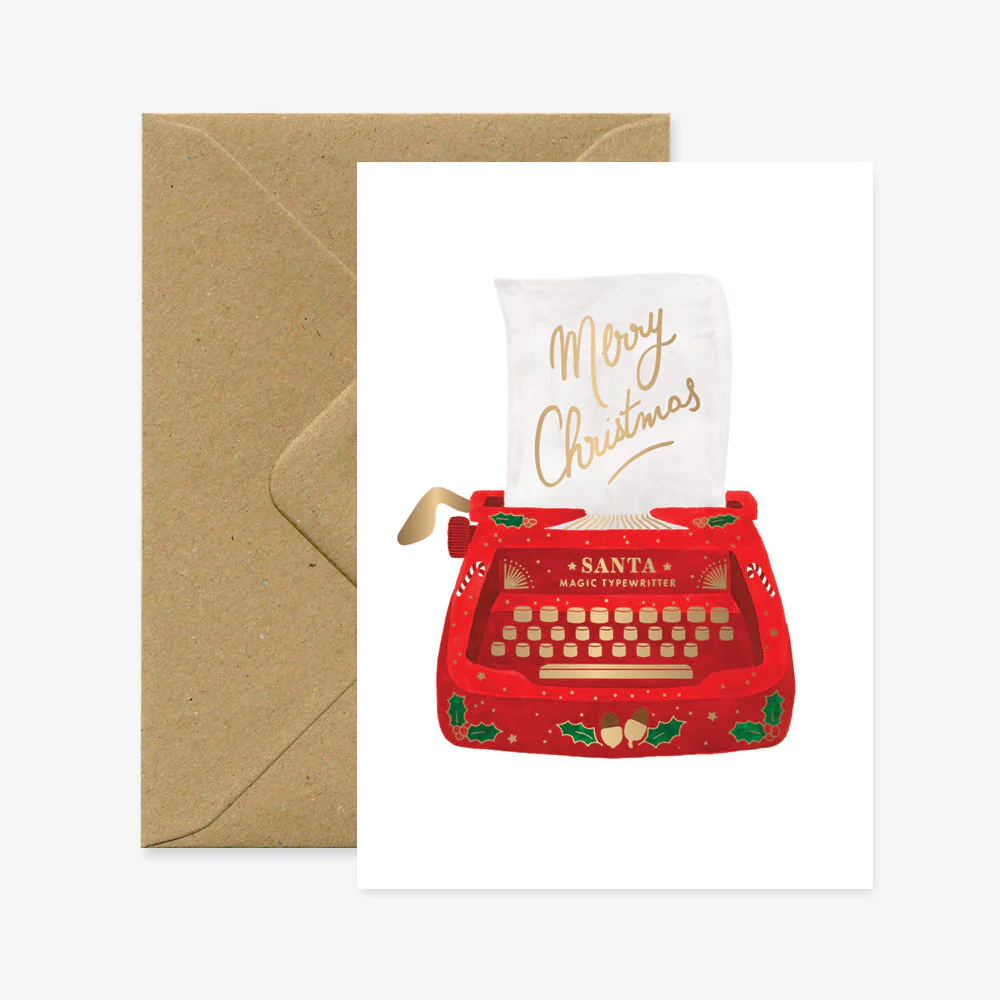 Christmas Typewritter - Greeting card