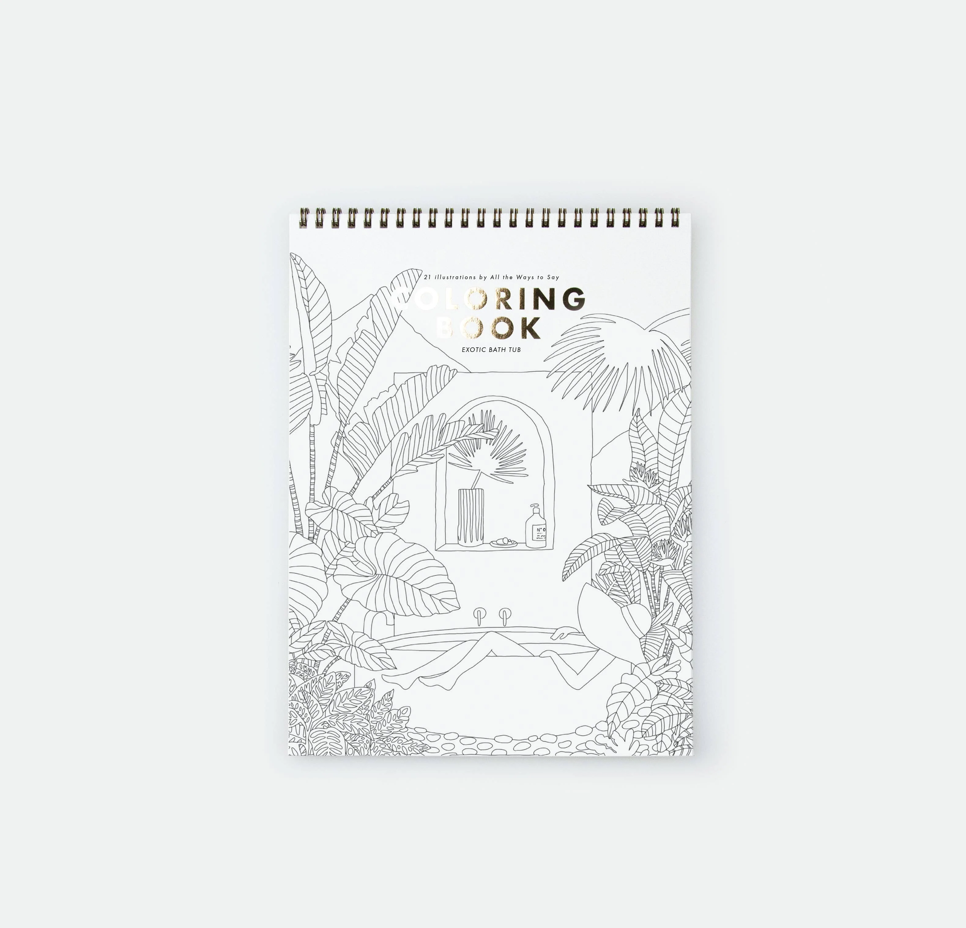 Coloring book Exotic Bathtub