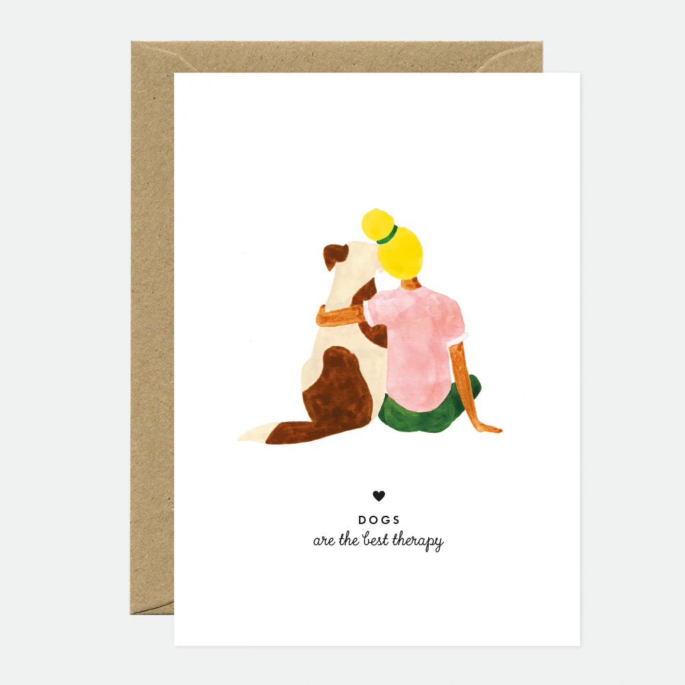 Dog Therapy - Greeting card