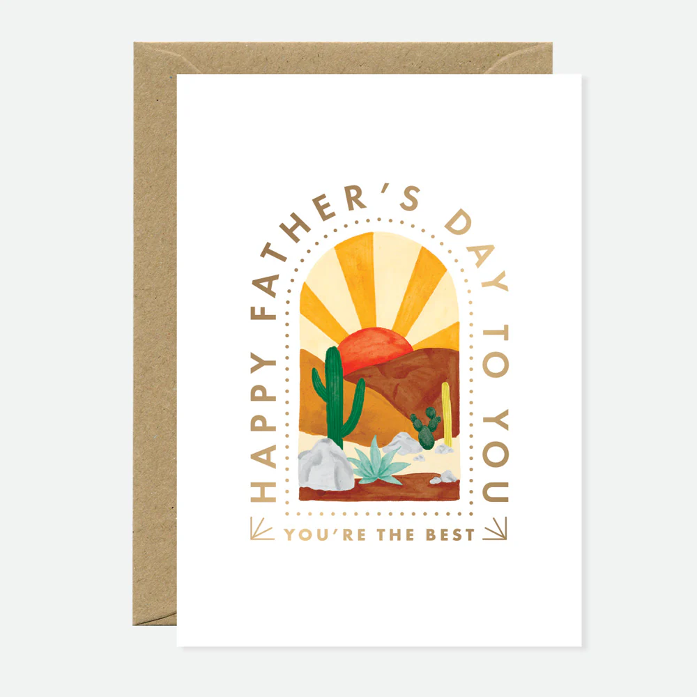Fatherās Day Gravure - Greeting Card - Gold Foil