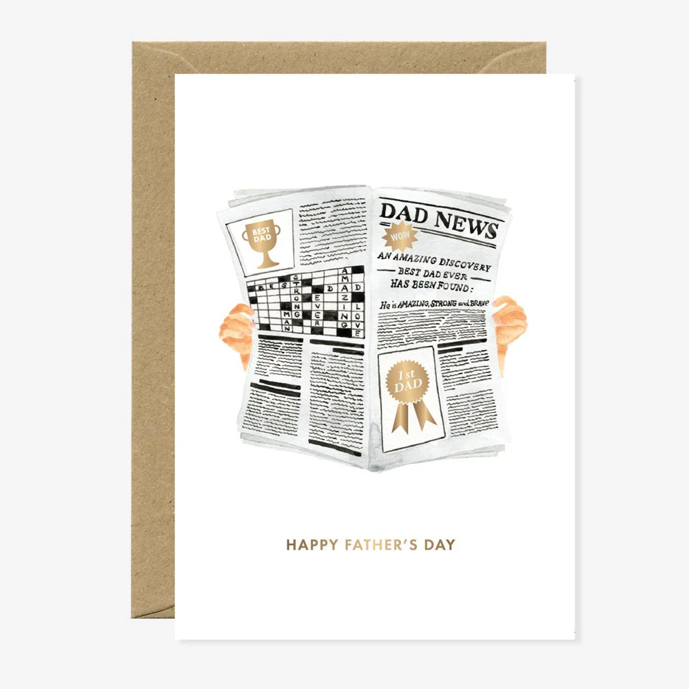 Newspaper - Father's day Greeting card