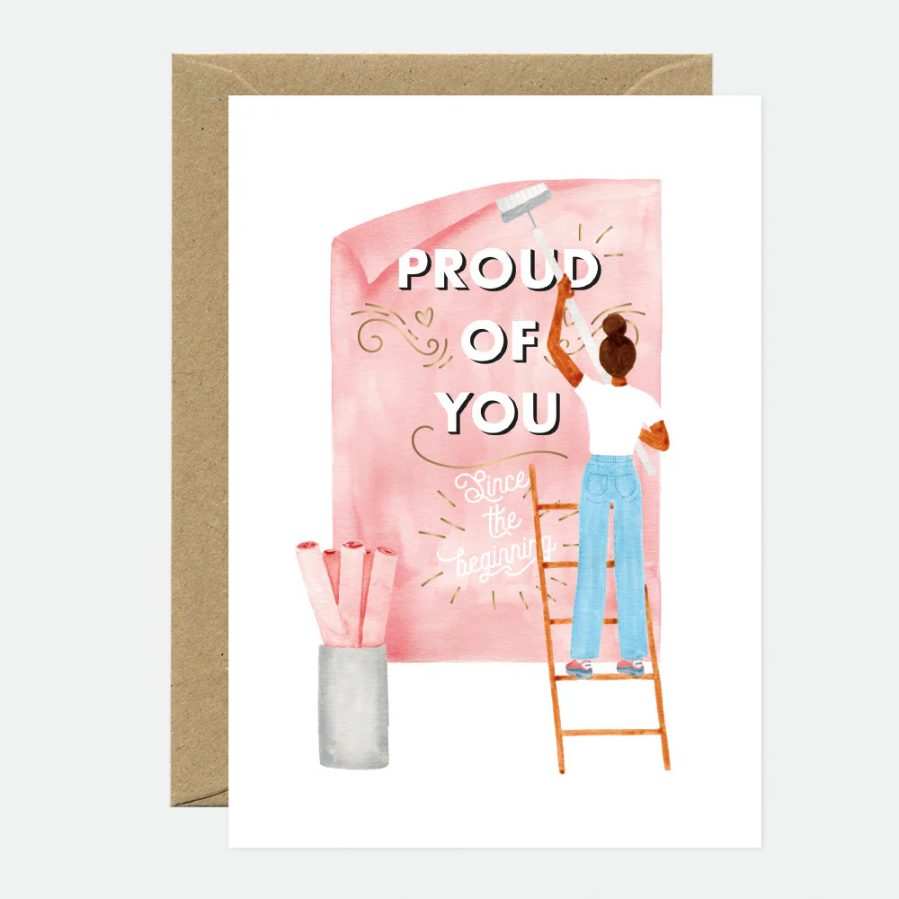 Proud of you - Supportive Greeting card - Gold foil