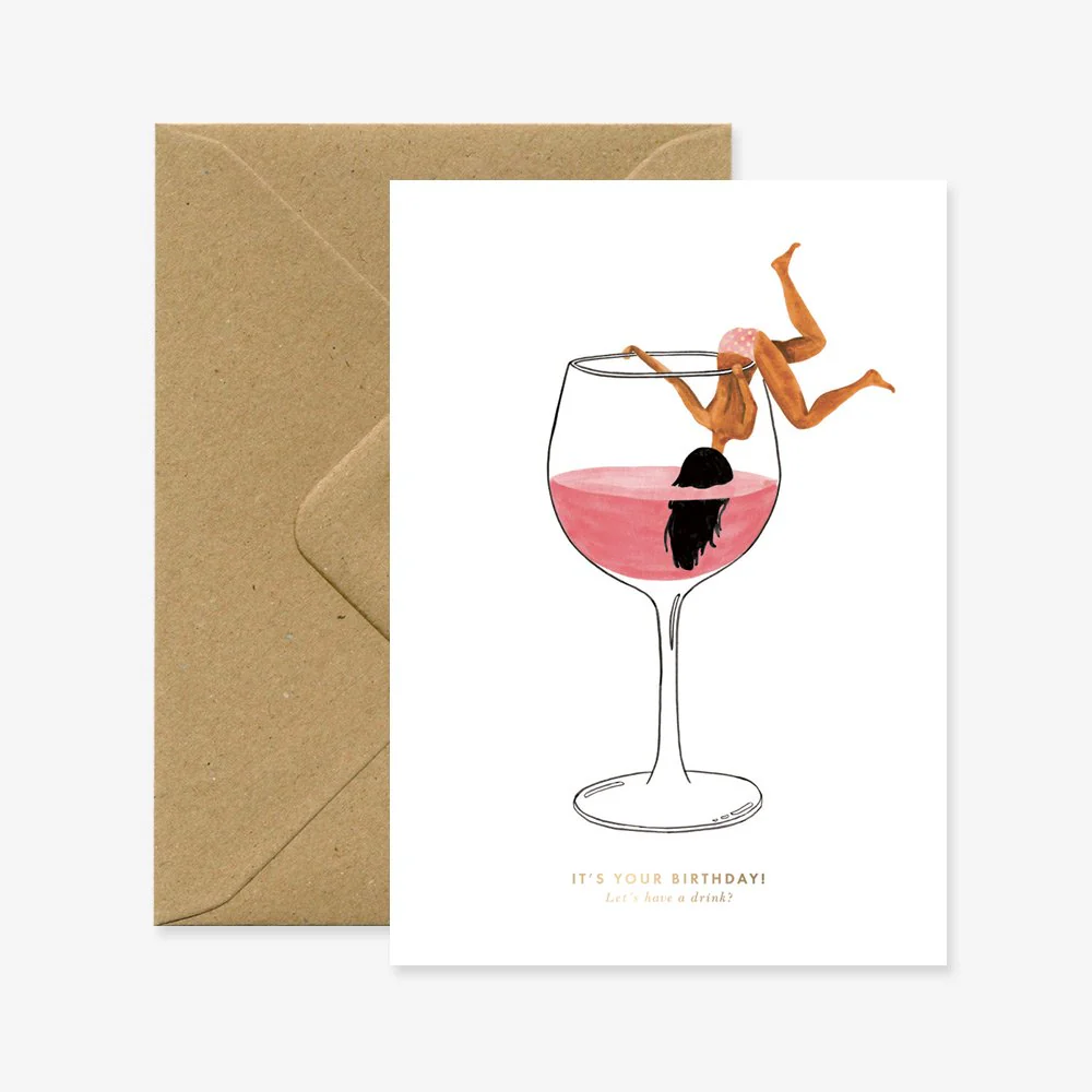 Just one drink - Birthday Audio Greeting card
