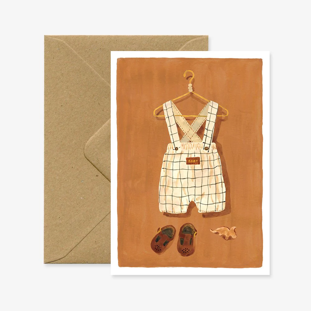 Overall Cream - Baby Greeting card