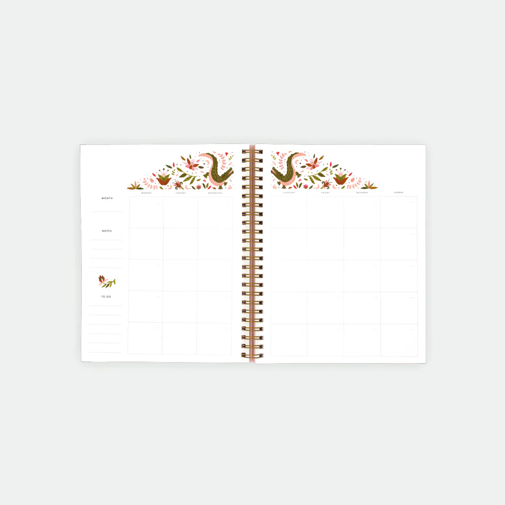 Pink Croco - Monthly Planner Spirals - Image 2