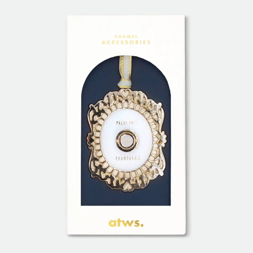 Press for champagne - Christmas ornament