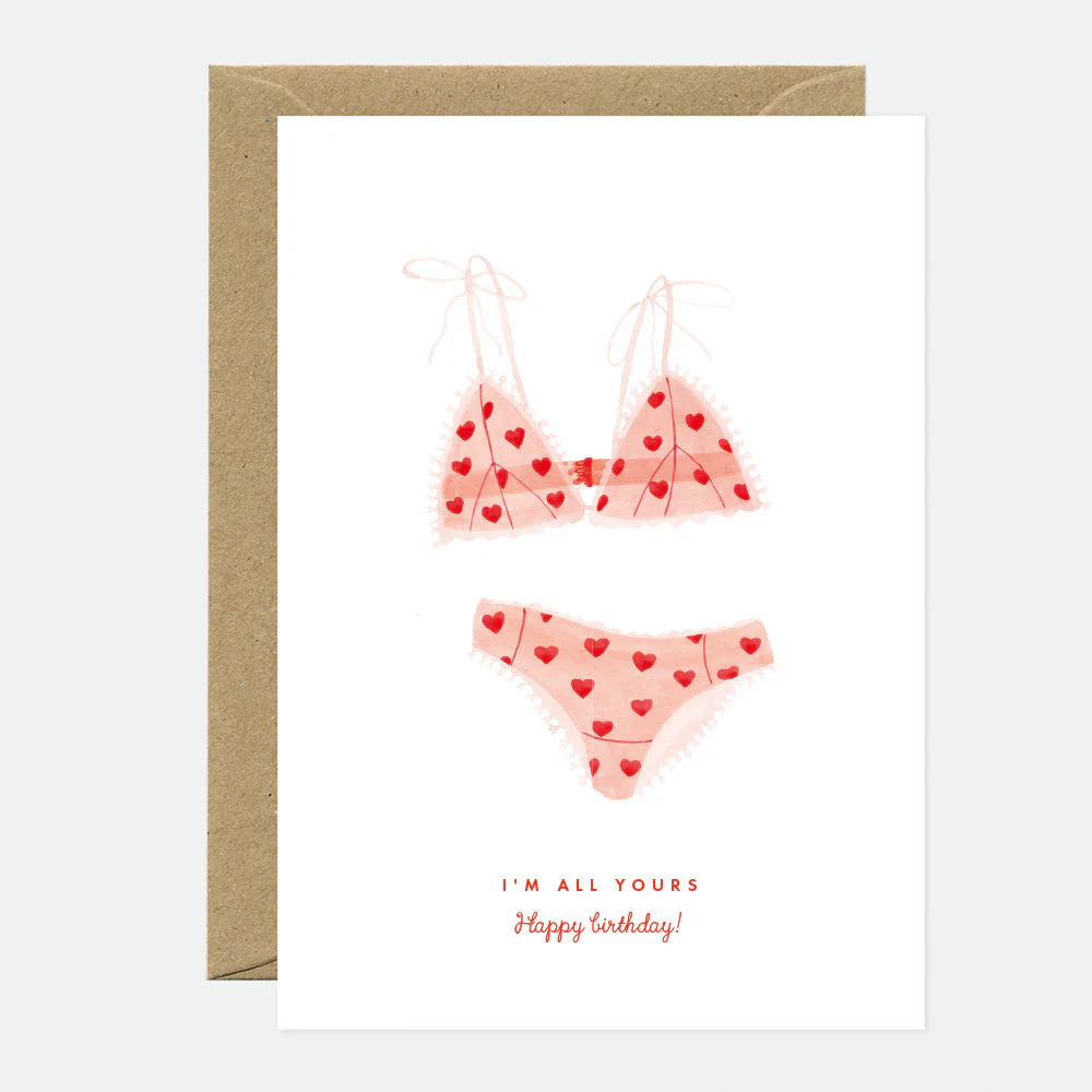 Sexy Underwear - Birthday Greeting card