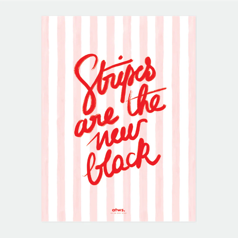 Stripe New Black - Poster