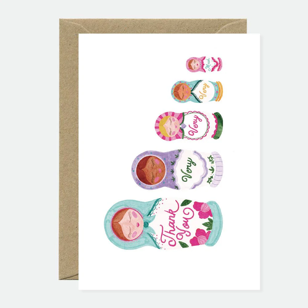 Thank you dolls - Greeting card