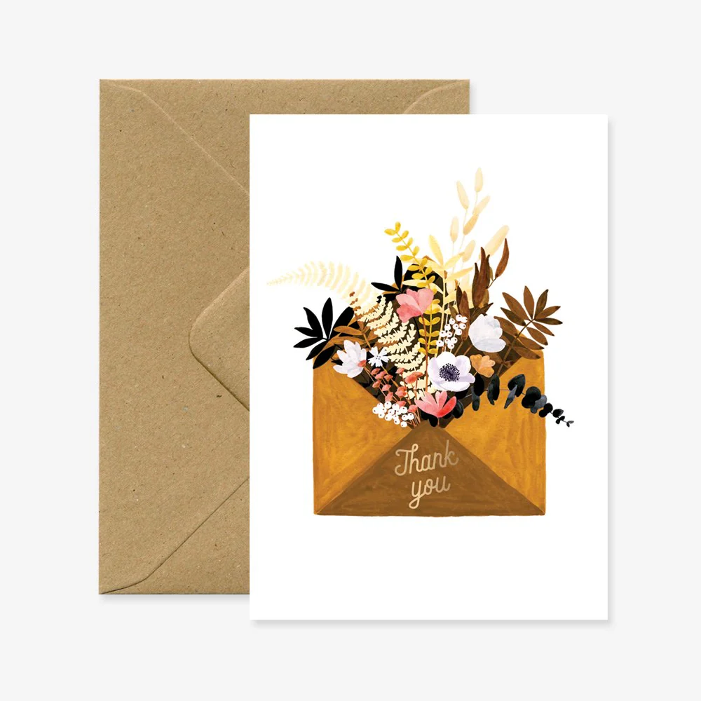 Flower Envelop - Thank you Greeting card