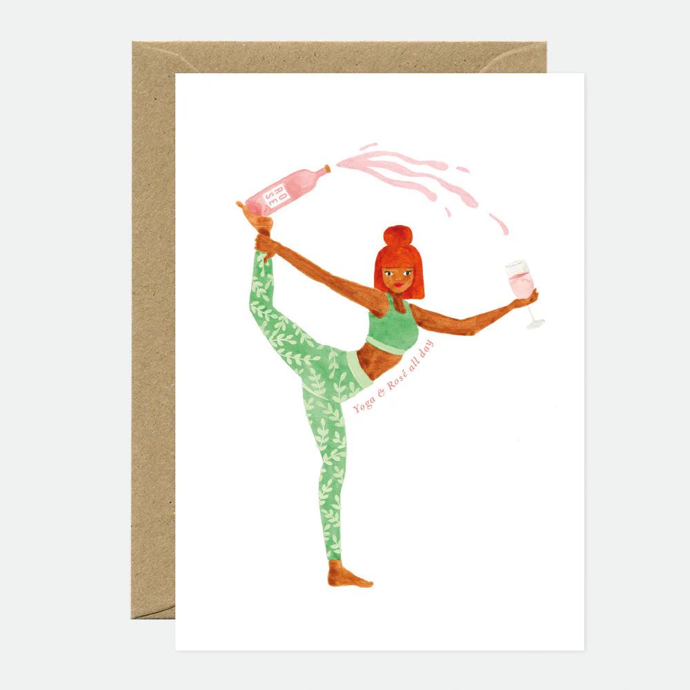 Yoga Rosé - Greeting card